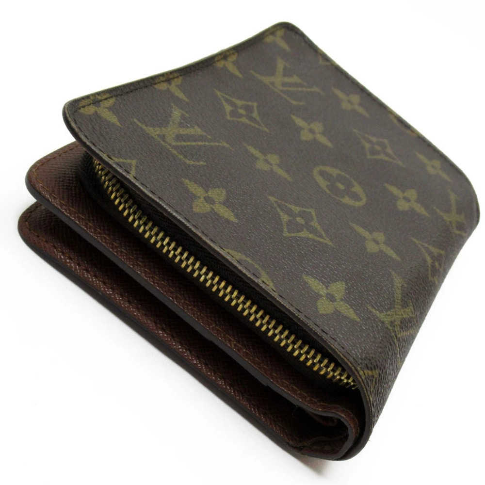 Louis Vuitton Monogram Bi Brown canvas Portefeuille Zip wallet fold Brown